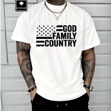 God Family Country Conservative Shirt 100% Heavy Cotton