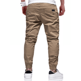 Men Drawstring Waist Carrot Pants - Apollo Moda