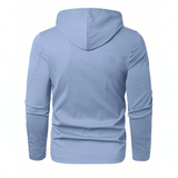 Men's Long Sleeve Drawstring Hooded Jacket