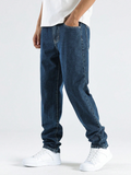 Men's Simple Style Casual Daily Solid Color Jeans