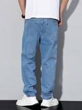 Men's Casual Washed Tapered Leg Jeans