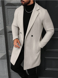 Men’s Double-Breasted Long Coat