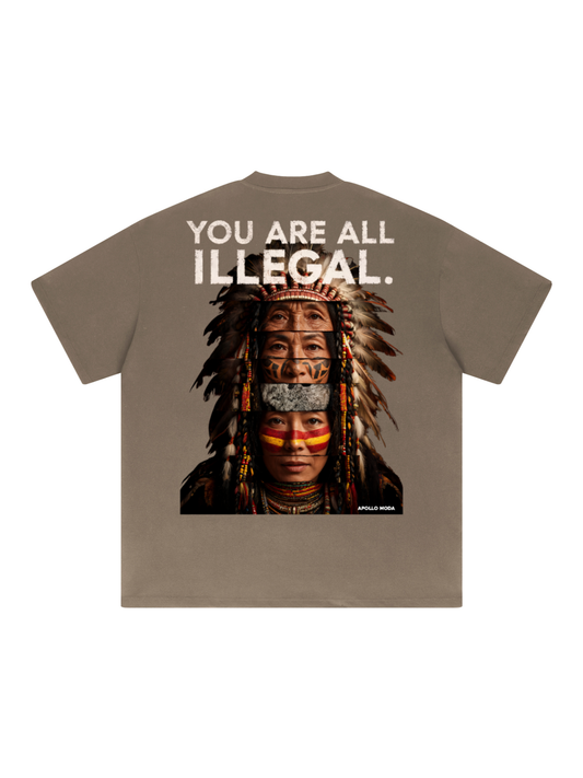 Camiseta gráfica pesada You Are All Illegal extragrande