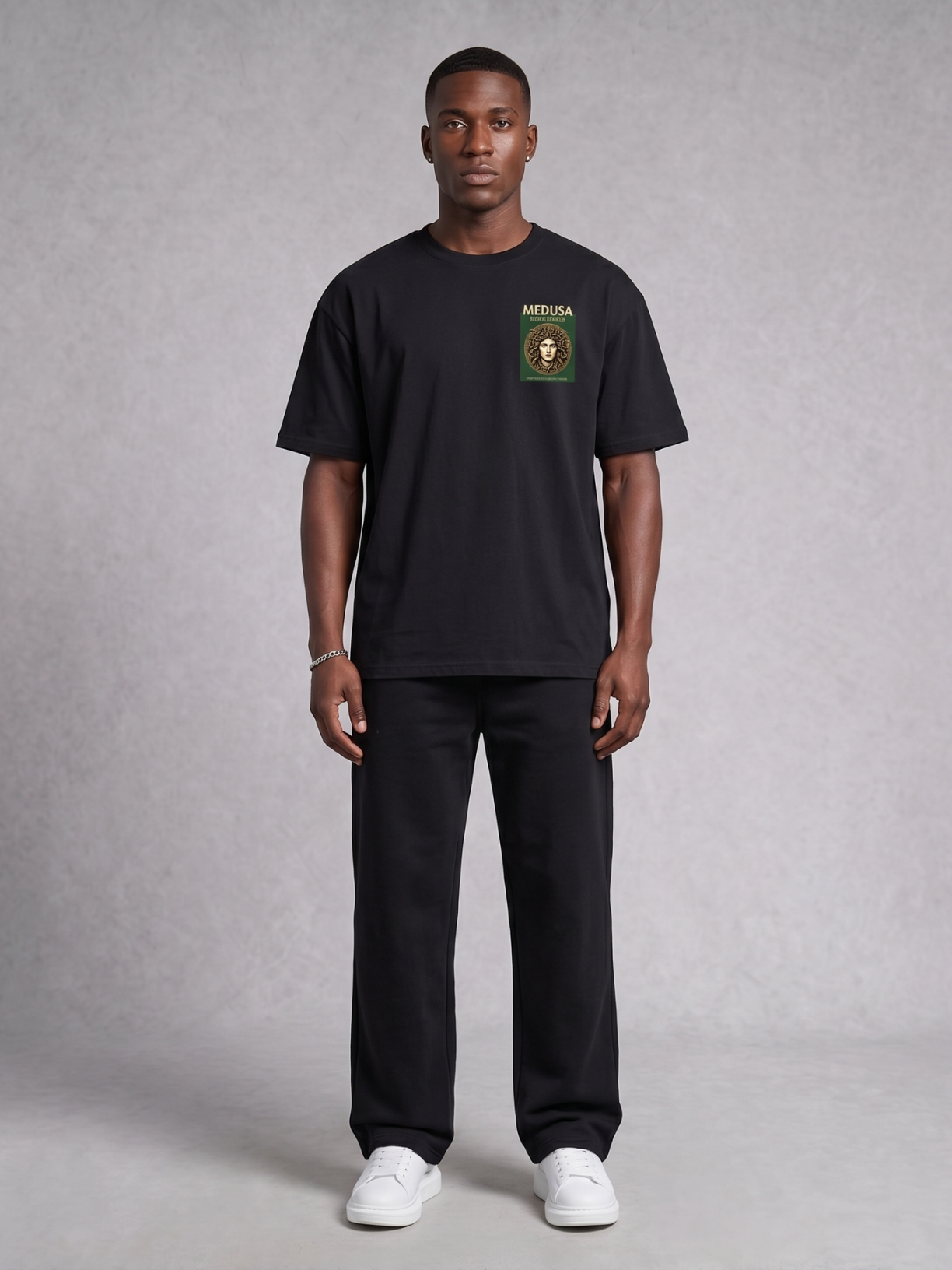 Medusa Don't Look Away Oversized Graphic Tee