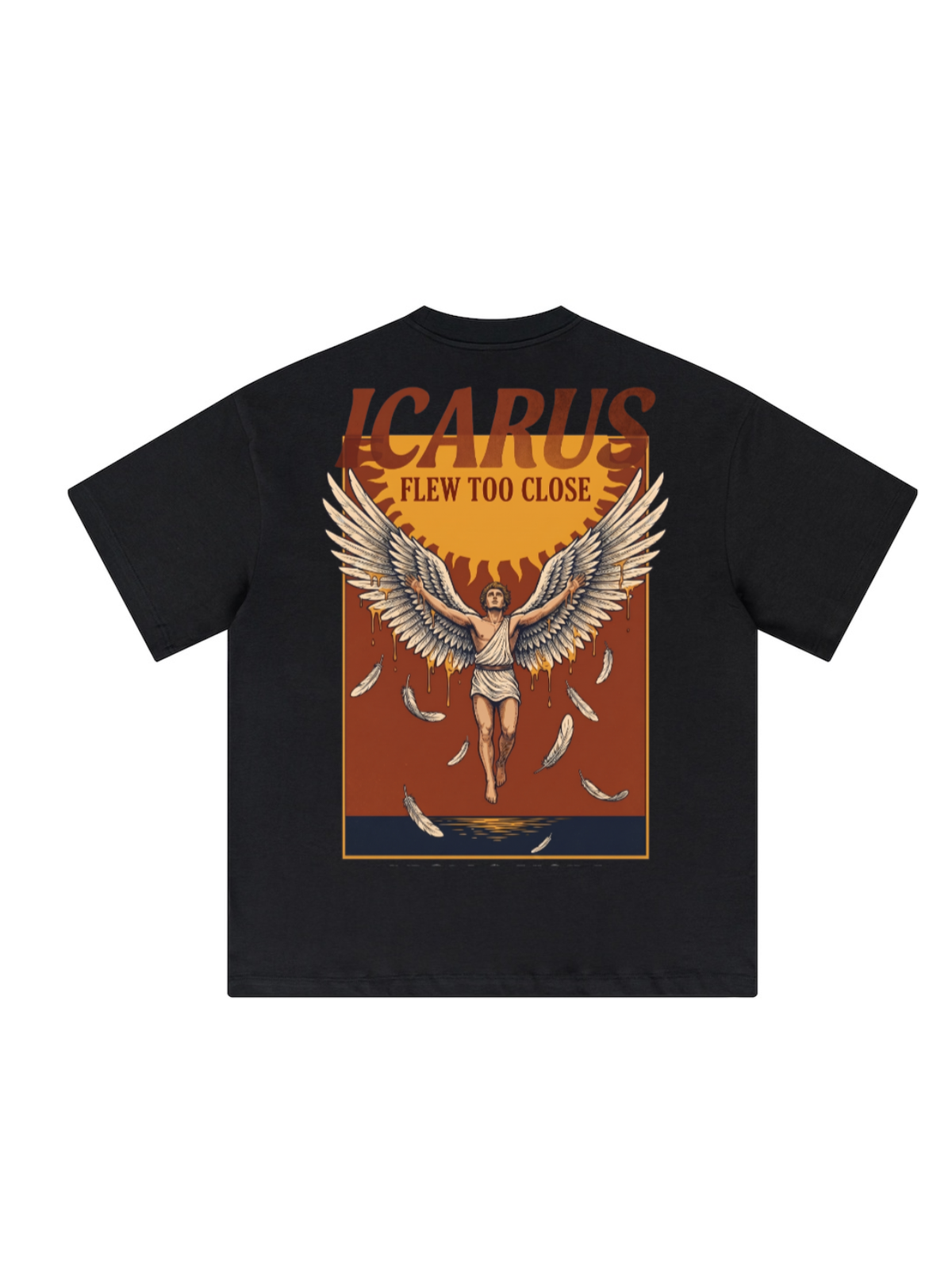 Icarus Flew Too Close Oversized Graphic Tee