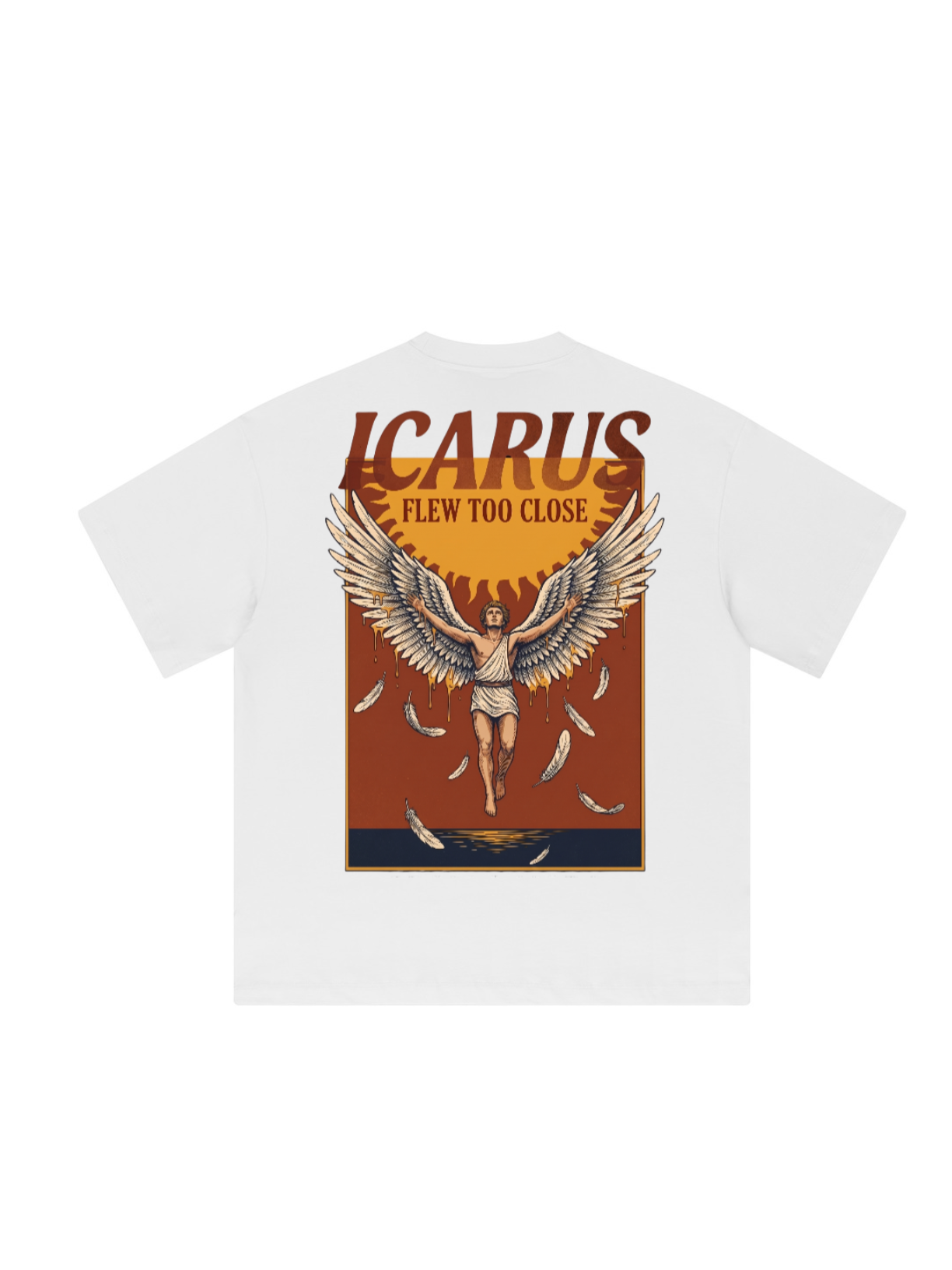Icarus Flew Too Close Oversized Graphic Tee