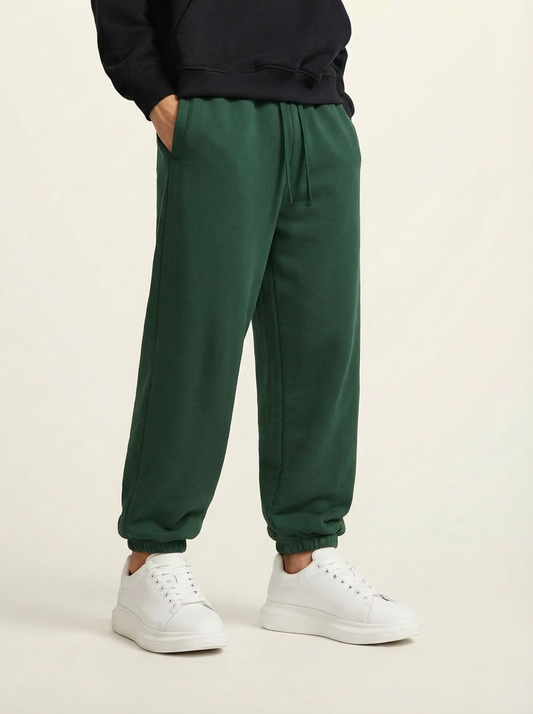 Pantalones deportivos de algodón pesado verdes Apollo