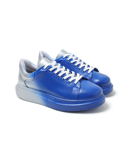 Hand-Painted Customized Sneakers for Women by Apollo Moda | Color Wave Duo Dynamic