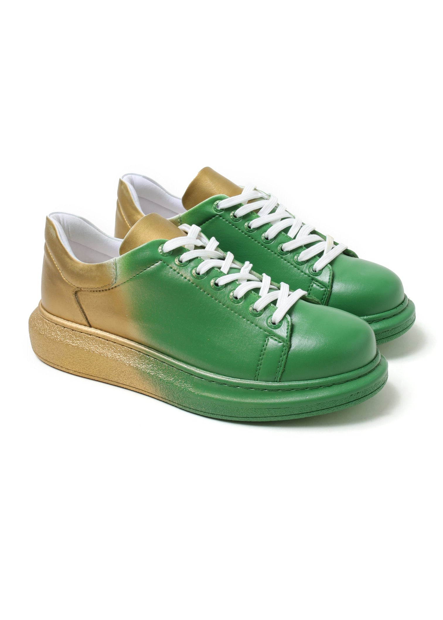 Apollo Moda men's Color Wave Twilight Fusion gradient sneaker with platform sole, fourth angle
