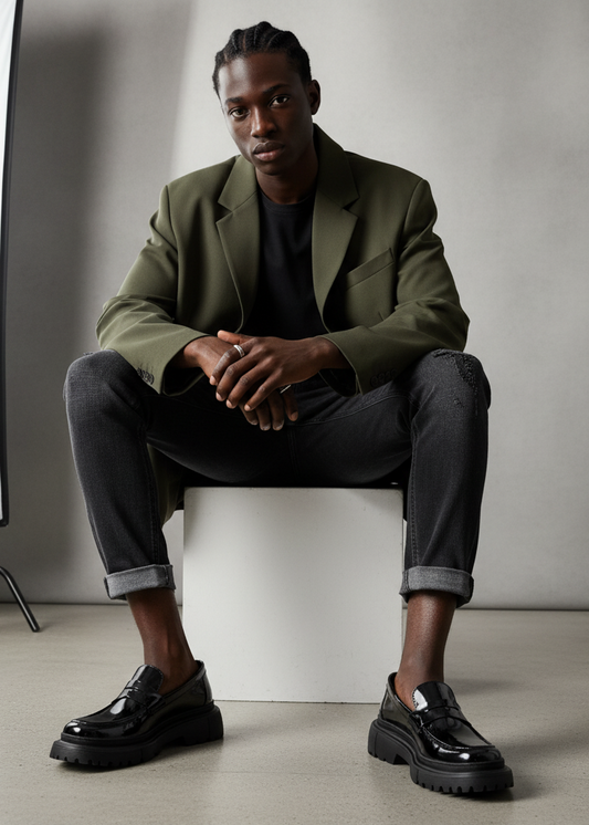 Men's Oslo Patent Noir