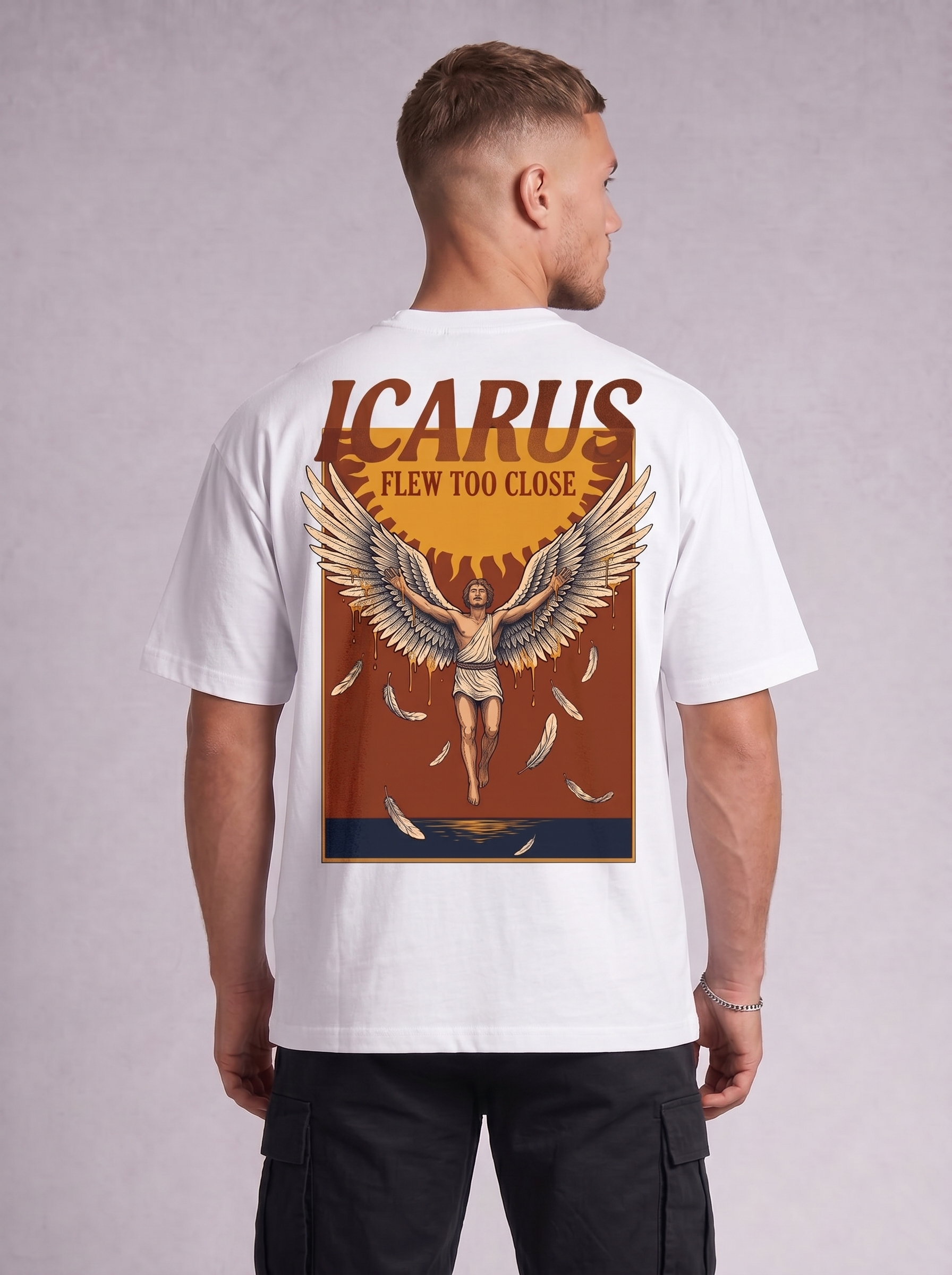 Icarus Flew Too Close Oversized Graphic Tee