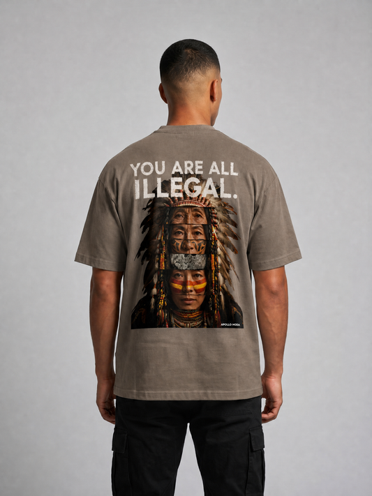 Camiseta gráfica pesada You Are All Illegal extragrande