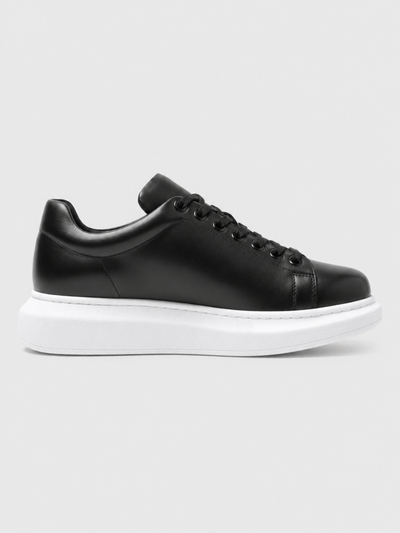 Pluto Shadow Black low-top casual sneaker in black by Apollo Moda