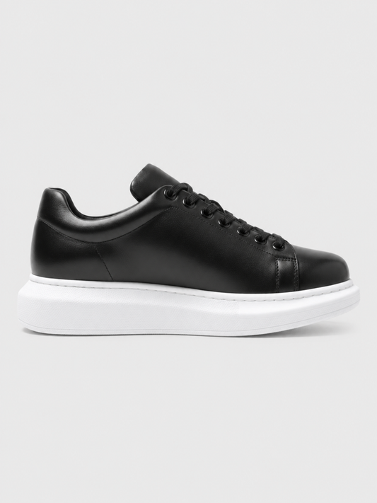 Pluto Shadow Black low-top casual sneaker in black by Apollo Moda