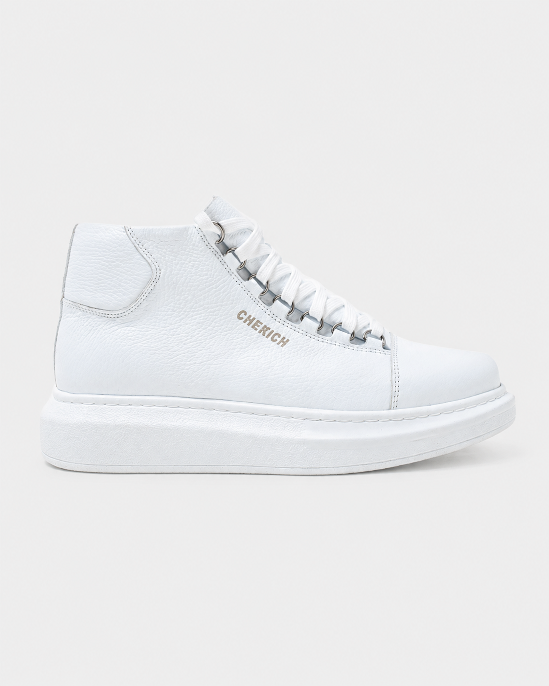 Apollo Moda Men's Kelly Pristine Purity all-white high-top sneaker boot, main product photo