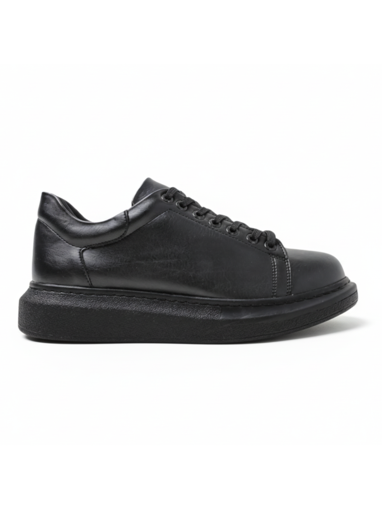 Pluto Onyx Black casual sneaker in black by Apollo Moda, view 7