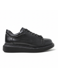Pluto Onyx Black casual sneaker in black by Apollo Moda, view 7