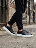 Pluto Shadow Black casual sneaker in black by Apollo Moda, view 2