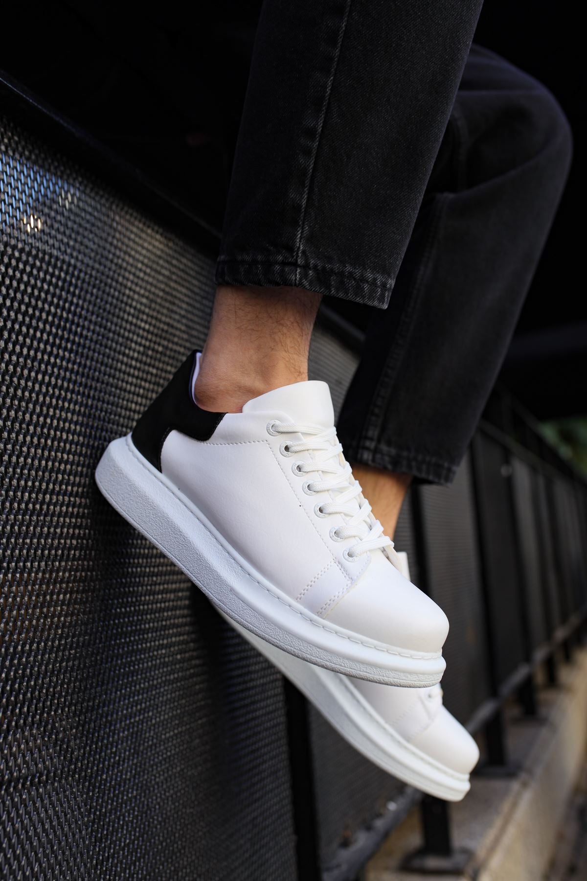 Pluto X Crisp White casual sneaker in white by Apollo Moda, view 2