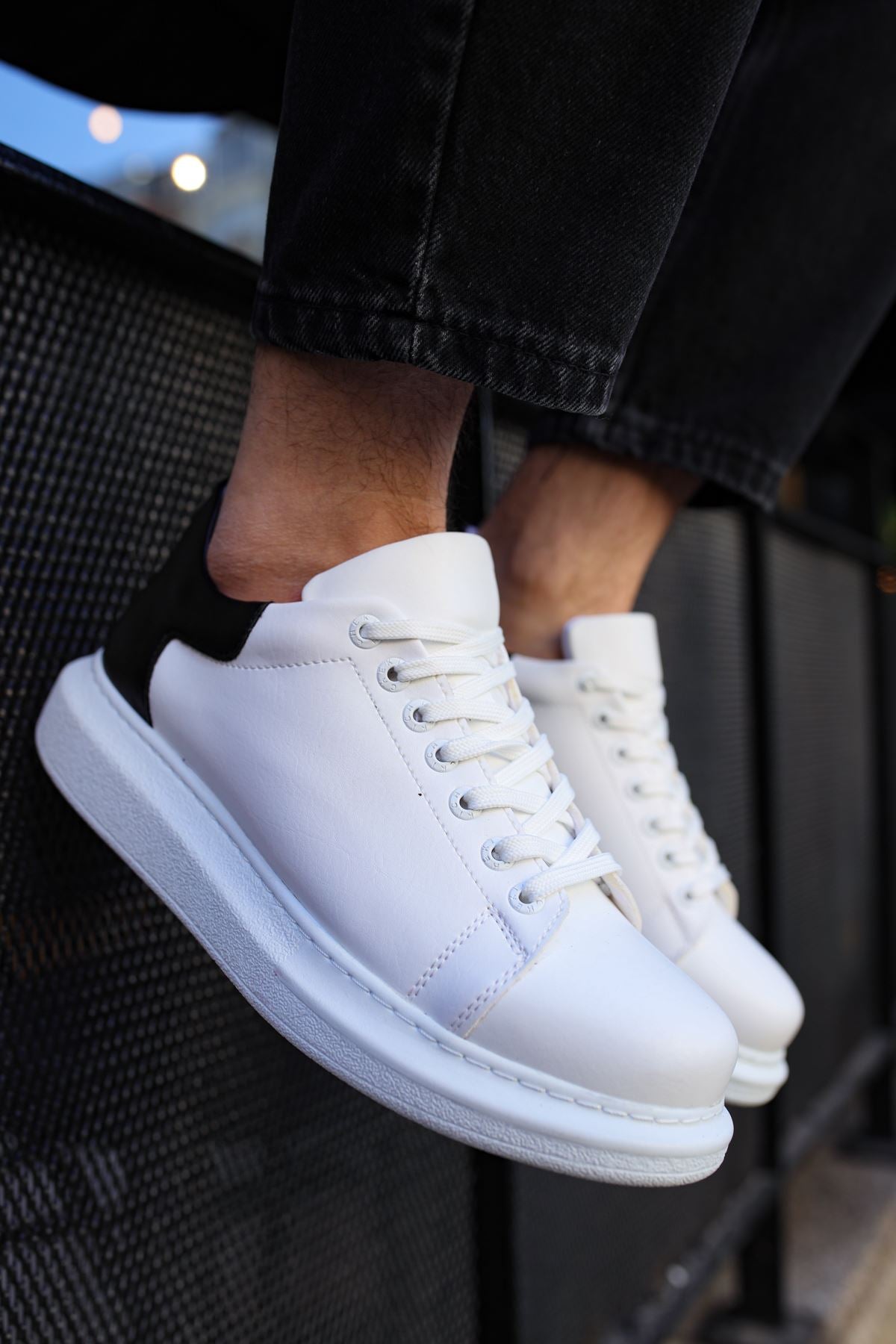 Pluto X Crisp White casual sneaker in white by Apollo Moda, view 6