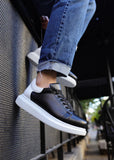 Pluto X Midnight Black casual sneaker in black by Apollo Moda, view 5