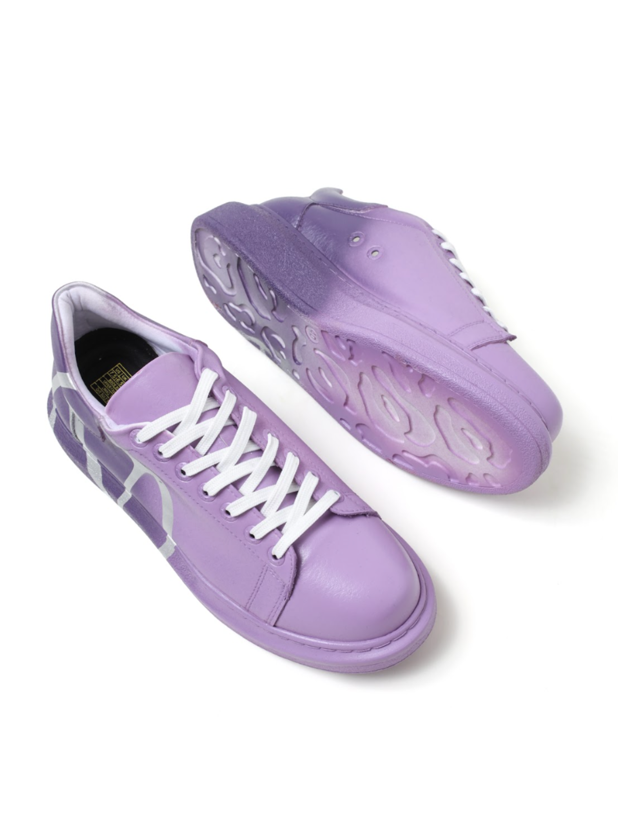 Tokyo V Essence Regal Purple hand-painted custom sneaker in purple by Apollo Moda, view 4
