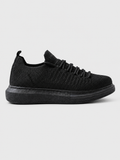 Torino Midnight Charm knit casual sneaker in black by Apollo Moda