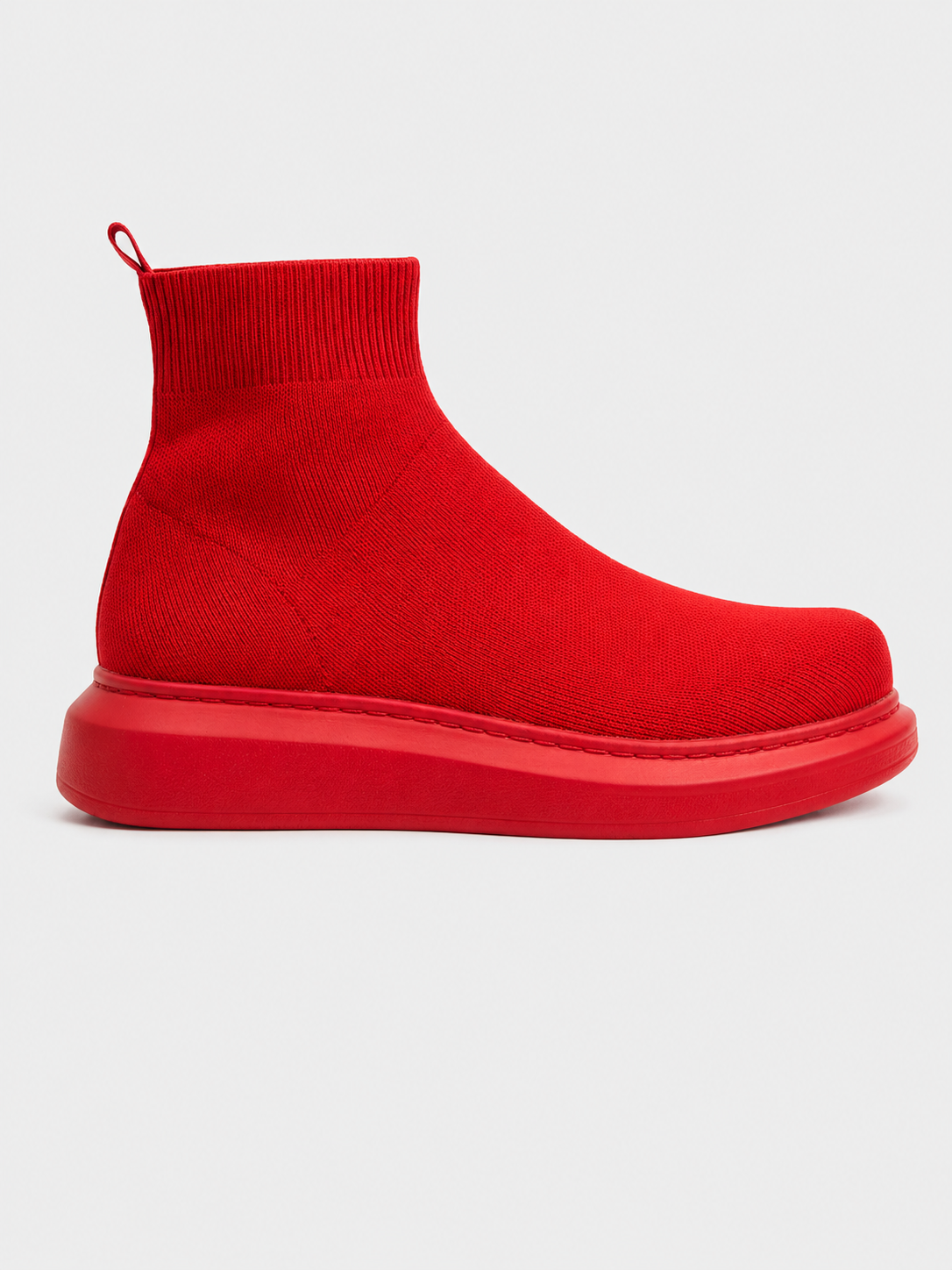 Apollo Moda Men's Torino X Red knit sock boot with platform sole, main product photo