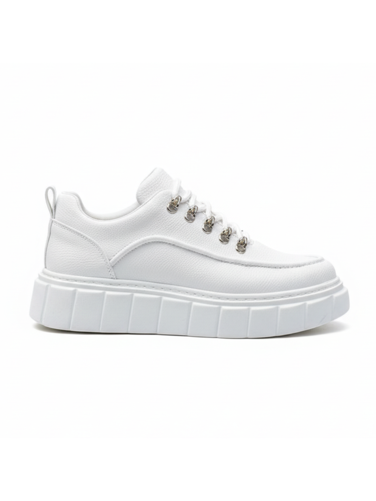 Apollo Moda men's Vega Blanco white chunky sole sneaker, fourth angle
