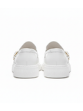 Men's Zion Pristine Purity white dual-buckle loafer by Apollo Moda, fifth angle