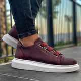 Slip-On Casual Sneakers for Men by Apollo | Luiz in Bordeaux Brilliance