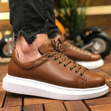 Low Top Casual Sneakers for Men by Apollo Moda | Pluto Earthy Brown