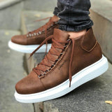 High Top Platform Sneakers for Men by Apollo | Kelly in Rustic Rendezvous