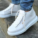 High Top Platform Sneakers for Men by Apollo | Kelly in Pristine Purity