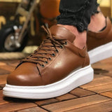 Low Top Casual Sneakers for Men by Apollo Moda | Pluto Earthy Brown