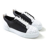 Spike Toe Casual Sneakers for Men by Apollo Moda | Celtics Monochrome Charm