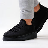 Low Top Knitted Casual Men's Sneakers by Apollo Moda | Torino Midnight Charm