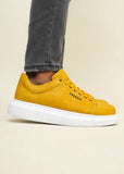 Low Top Casual Sneakers for Men by Apollo Moda | Pluto Goldenrod Yellow