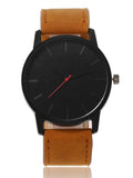 Men Minimalist PU Strap Quartz Watch - Apollo Moda