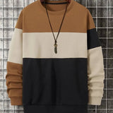 Men Color Block Thermal Pullover