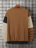 Men Color Block Thermal Pullover - Apollo Moda