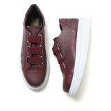 Slip-On Casual Sneakers for Men by Apollo | Luiz in Bordeaux Brilliance