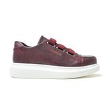 Slip-On Sneakers with Metal Toe for Men by Apollo | Luiz X in Bordeaux Brilliance