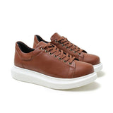 Low Top Casual Sneakers for Men by Apollo Moda | Pluto Earthy Brown