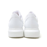 Low Top Casual Platform Sneakers for Men by Apollo Moda | Pluto Pristine White